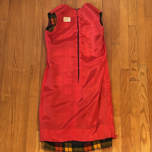 Vintage 1960s Bill Atkinson Glen of Michigan Jr. Retro Style Plaid Lined Dress - Picture 14 of 16